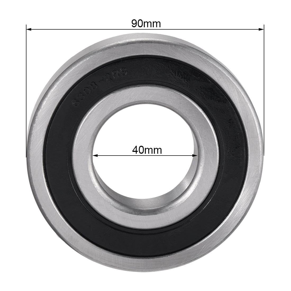 uxcell Uxcell Deep Groove Ball Bearings Metric Double Sealed Chrome Steel ABEC1 Z2 Level