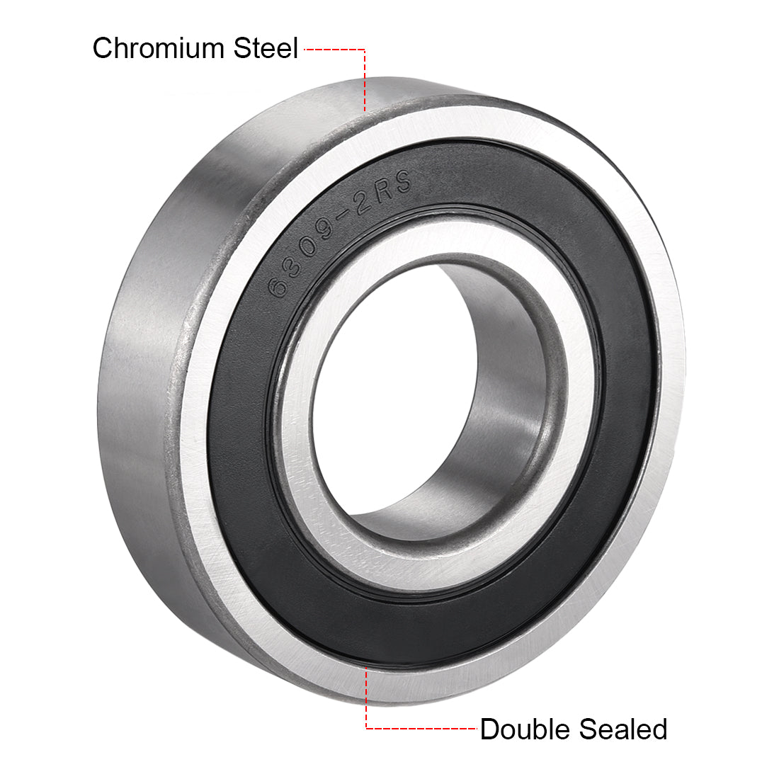 uxcell Uxcell Deep Groove Ball Bearings Metric Double Sealed Chrome Steel ABEC1 Z2 Level