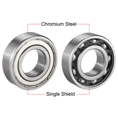 Harfington Uxcell Deep Groove Ball Bearings Inch Double Shielded Chrome Steel ABEC1 Z2