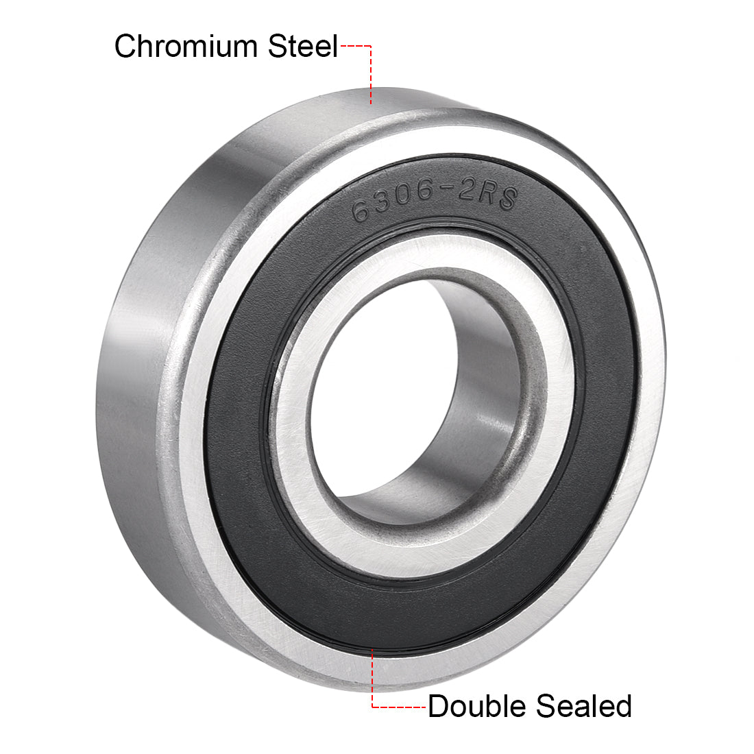 uxcell Uxcell Deep Groove Ball Bearings Metric Double Sealed Chrome Steel ABEC1 Z2 Level