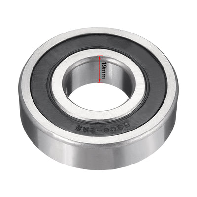 Harfington Uxcell Deep Groove Ball Bearings Metric Single Sealed Chrome Steel P0 Z2