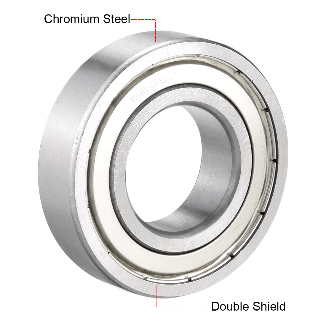 uxcell Uxcell Deep Groove Ball Bearings  Metric Double Shielded Chrome Steel ABEC1 Z2