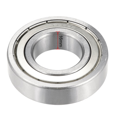 Harfington Uxcell Deep Groove Ball Bearings  Metric Double Shielded Chrome Steel ABEC1 Z2