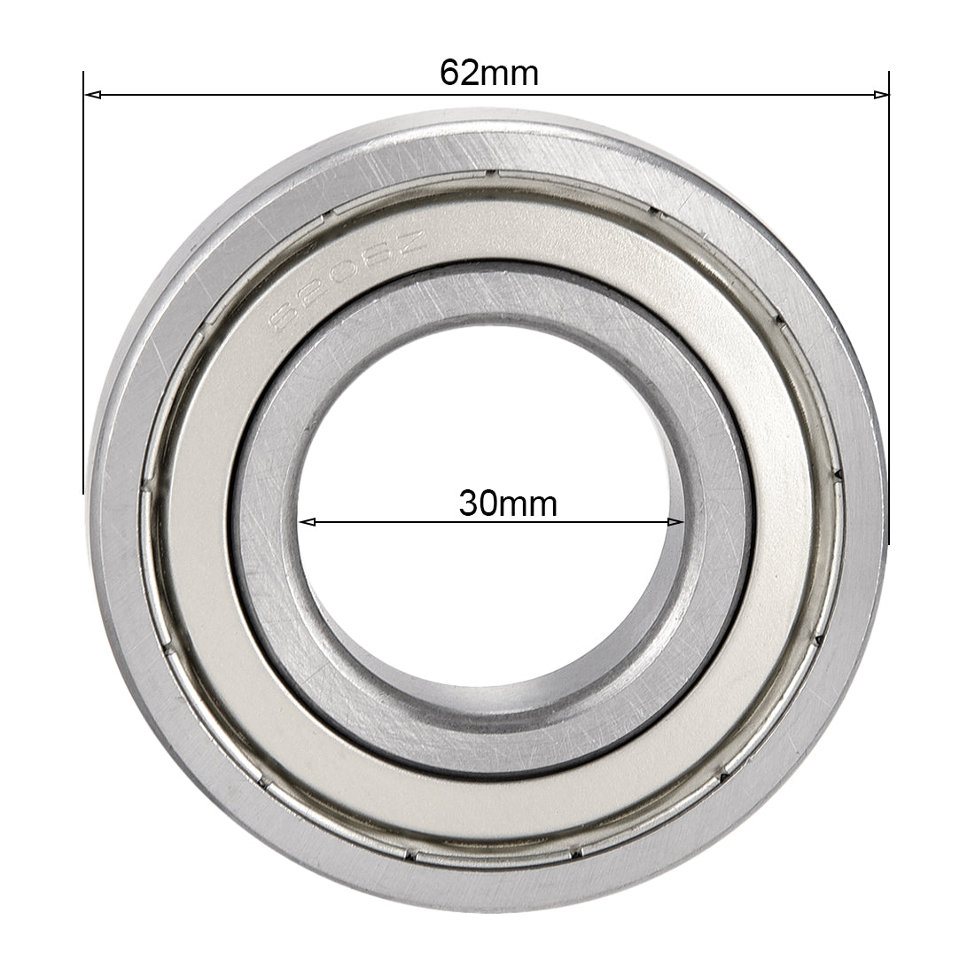 uxcell Uxcell Deep Groove Ball Bearings  Metric Double Shielded Chrome Steel ABEC1 Z2