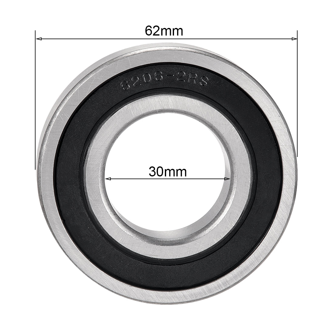 uxcell Uxcell Deep Groove Ball Bearings Metric Single Sealed Chrome Steel P0 Z2