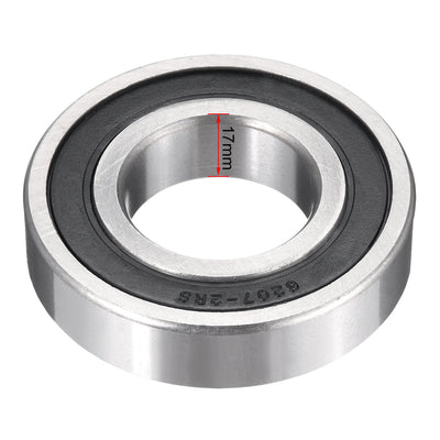 Harfington Uxcell Deep Groove Ball Bearings Metric Double Sealed Chrome Steel ABEC1 Z2 Level