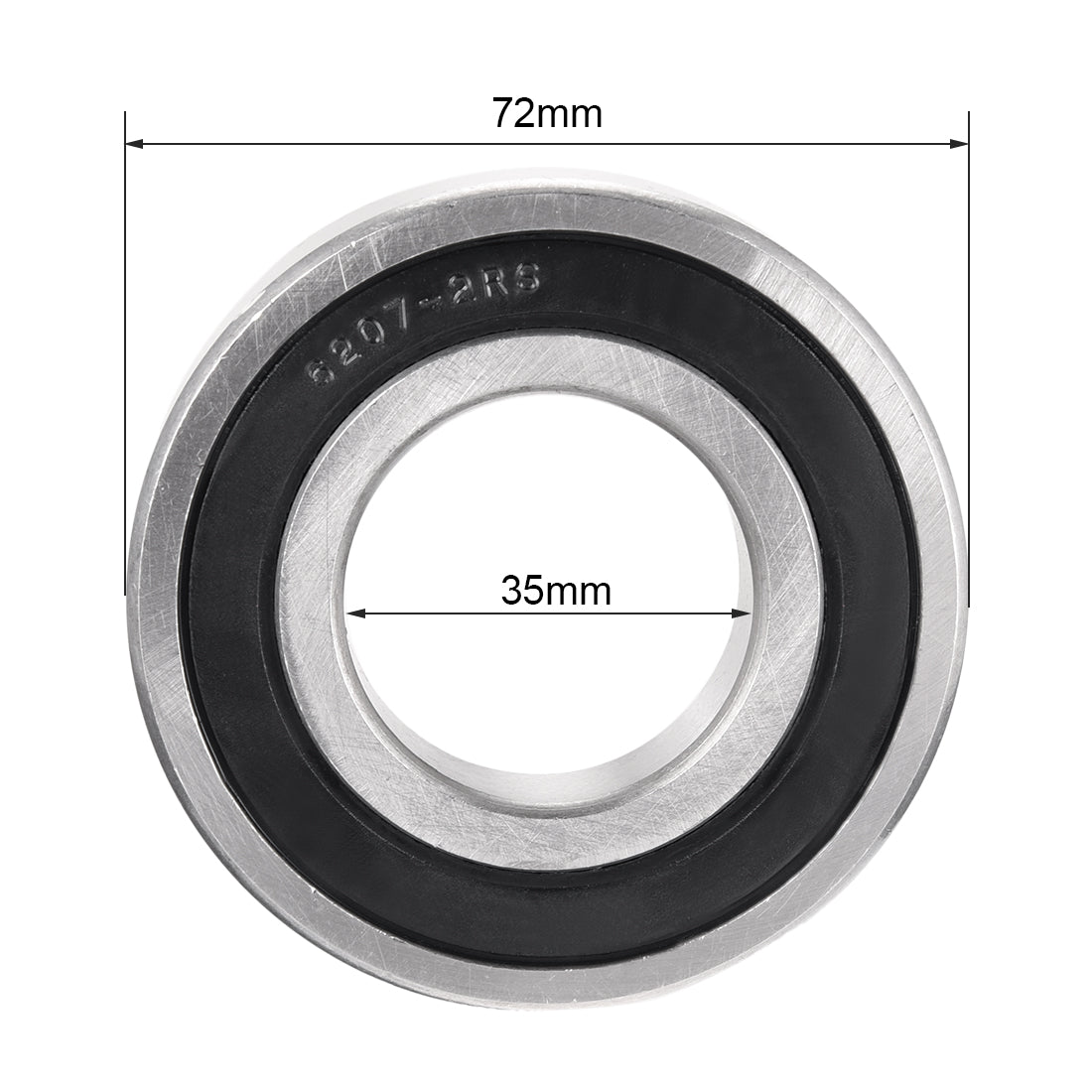 uxcell Uxcell Deep Groove Ball Bearings Metric Double Sealed Chrome Steel ABEC1 Z2 Level