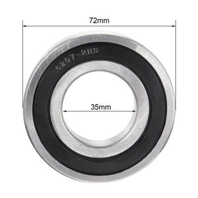 Harfington Uxcell Deep Groove Ball Bearings Metric Double Sealed Chrome Steel ABEC1 Z2 Level