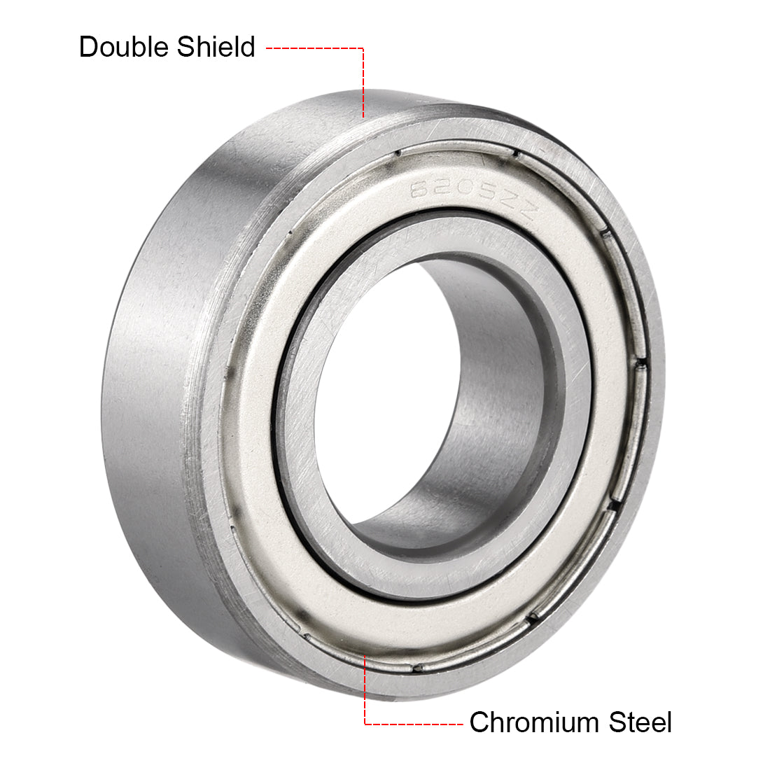 uxcell Uxcell Deep Groove Ball Bearings Double Shielded Chrome Steel