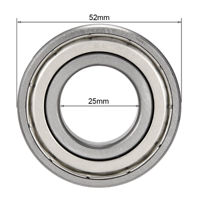 Harfington Uxcell Deep Groove Ball Bearings Double Shielded Chrome Steel