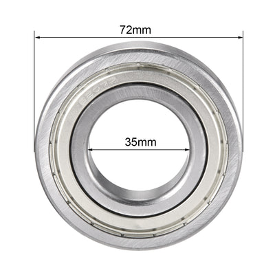 Harfington Uxcell Deep Groove Ball Bearings Double Shielded Chrome Steel