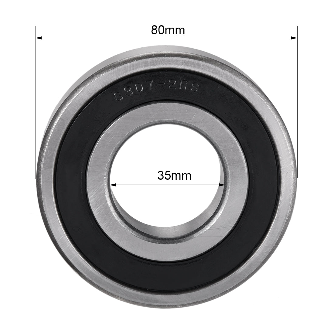 uxcell Uxcell Deep Groove Ball Bearings Metric Double Sealed Chrome Steel ABEC1 Z2 Level