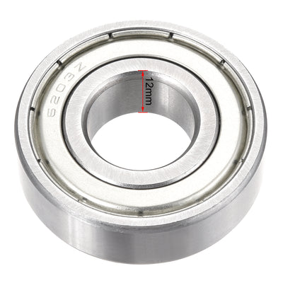 Harfington Uxcell Deep Groove Ball Bearings  Metric Double Shielded Chrome Steel ABEC1 Z2