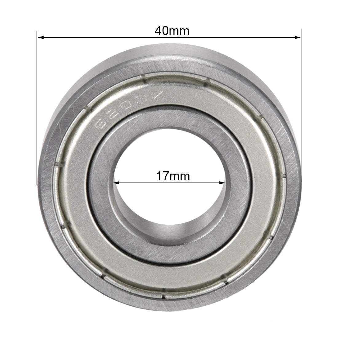 uxcell Uxcell Deep Groove Ball Bearings  Metric Double Shielded Chrome Steel ABEC1 Z2