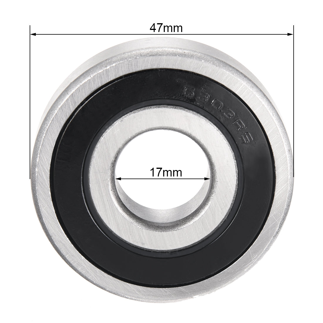 uxcell Uxcell Deep Groove Ball Bearings Metric Single Sealed Chrome Steel ABEC1 Z2