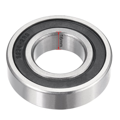 Harfington Uxcell Deep Groove Ball Bearings Metric Double Sealed Chrome Steel ABEC1 Z2 Level