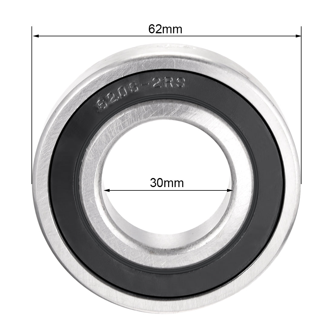 uxcell Uxcell Deep Groove Ball Bearings Metric Double Sealed Chrome Steel ABEC1 Z2 Level