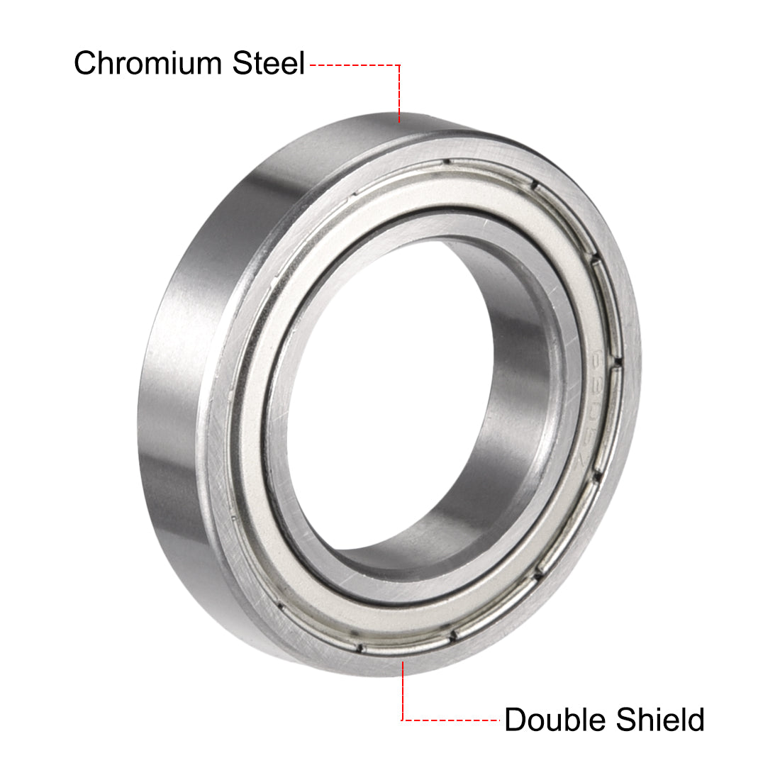 uxcell Uxcell Deep Groove Ball Bearings  Metric Double Shielded Chrome Steel ABEC1 Z2