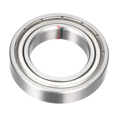 Harfington Uxcell Deep Groove Ball Bearings  Metric Double Shielded Chrome Steel ABEC1 Z2