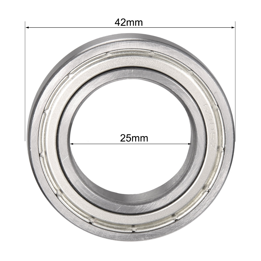 uxcell Uxcell Deep Groove Ball Bearings  Metric Double Shielded Chrome Steel ABEC1 Z2