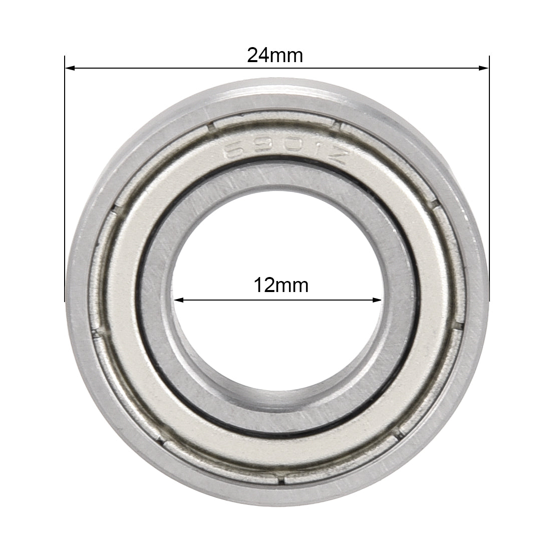 uxcell Uxcell Deep Groove Ball Bearings  Metric Double Shielded Chrome Steel ABEC1 Z2