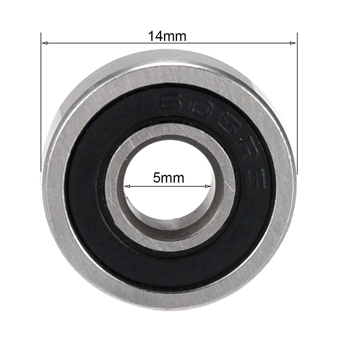 uxcell Uxcell Deep Groove Ball Bearings Metric Single Sealed Chrome Steel ABEC1 Z2