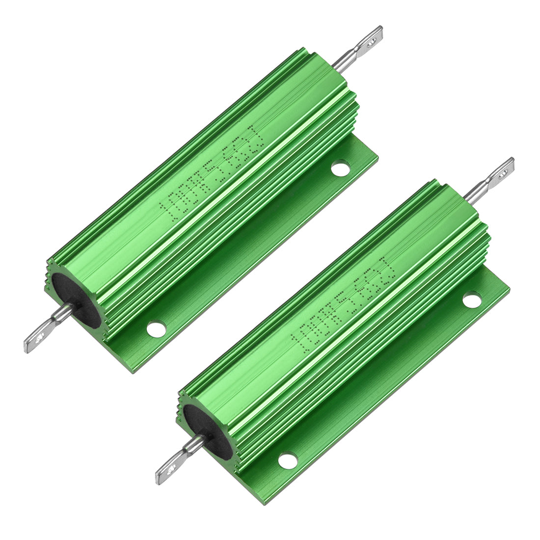 uxcell Uxcell 2 Pcs Aluminum Case Resistor 100W 5.6 Ohm Wirewound Green for LED Replacement Converter 100W 5.6RJ