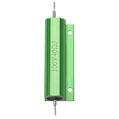 Harfington Uxcell Aluminum Case Resistor 100W 40 Ohm Wirewound Green for LED Replacement Converter 100W 40 RJ