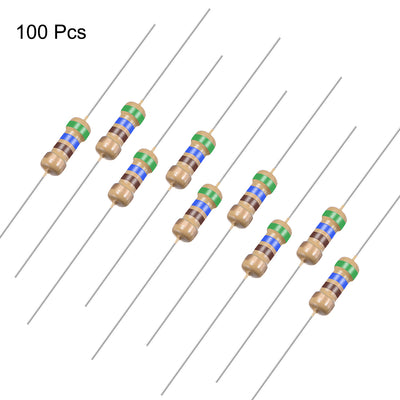 Harfington Uxcell 1/4 Watt 560 Ohm Carbon Film Resistors 5% Tolerances 0.25W 100pcs 4 Color Band