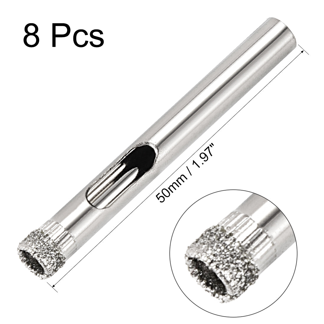 uxcell Uxcell Diamond Drill Bits Hole Saws for Glass Ceramic Porcelain Tiles 8 Pcs