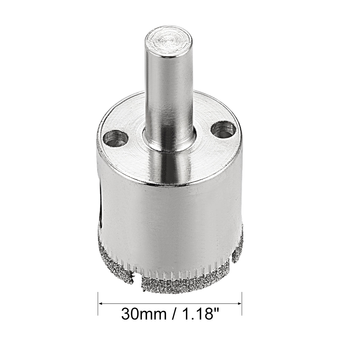 Uxcell Uxcell 30mm Diamond Drill Bit Hole Saw for Tile Glass Marble Granite Fiberglass Ceramic Tool Silver Tone