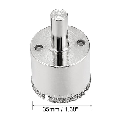 Harfington Uxcell 30mm Diamond Drill Bit Hole Saw for Tile Glass Marble Granite Fiberglass Ceramic Tool Silver Tone