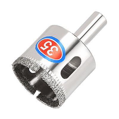 Harfington Uxcell 30mm Diamond Drill Bit Hole Saw for Tile Glass Marble Granite Fiberglass Ceramic Tool Silver Tone