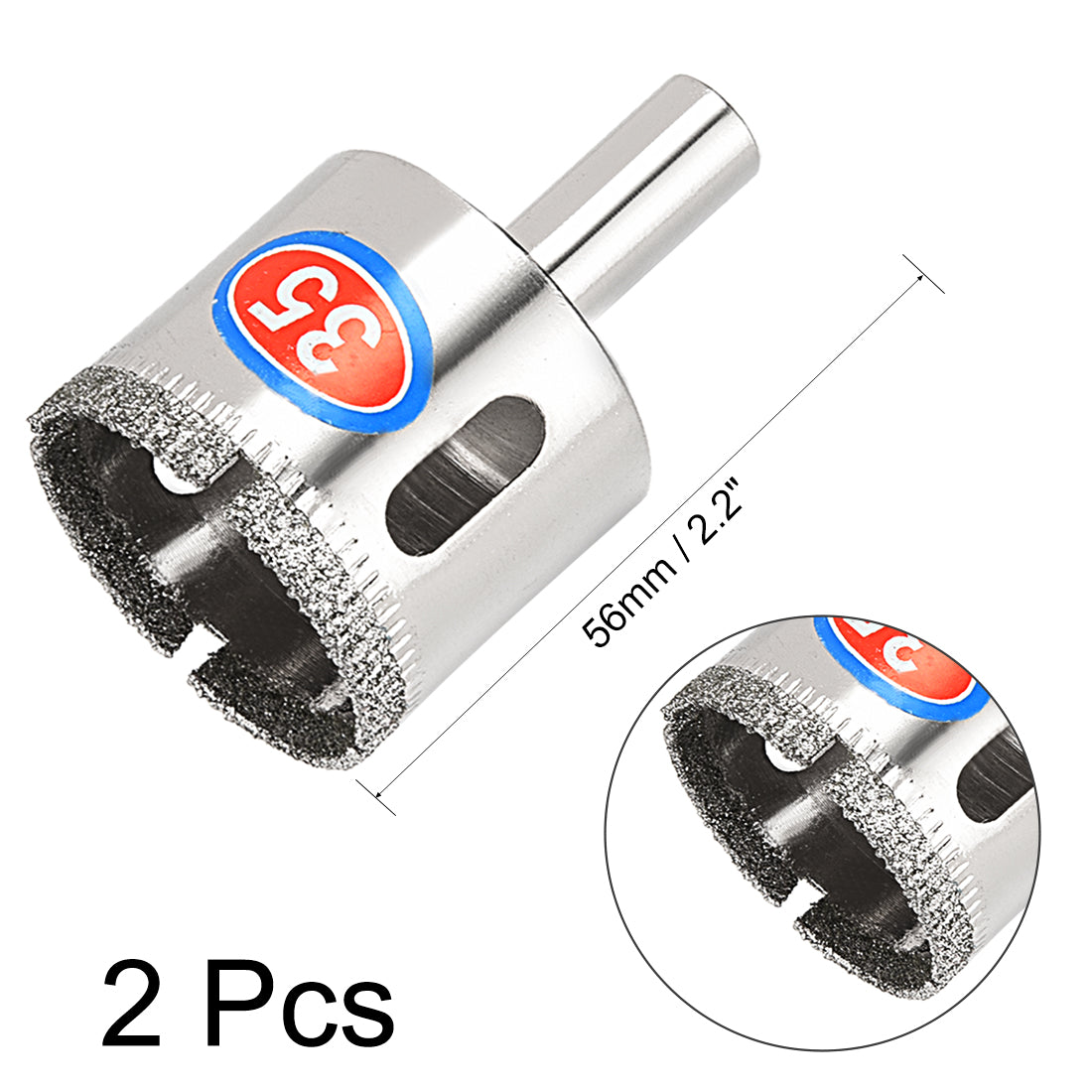 uxcell Uxcell Diamond Drill Bit Hole Saw for Tile Glass Marble Granite Fiberglass Ceramic Tool