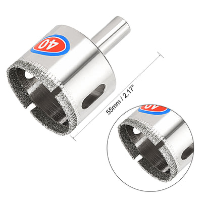 Harfington Uxcell 30mm Diamond Drill Bit Hole Saw for Tile Glass Marble Granite Fiberglass Ceramic Tool Silver Tone