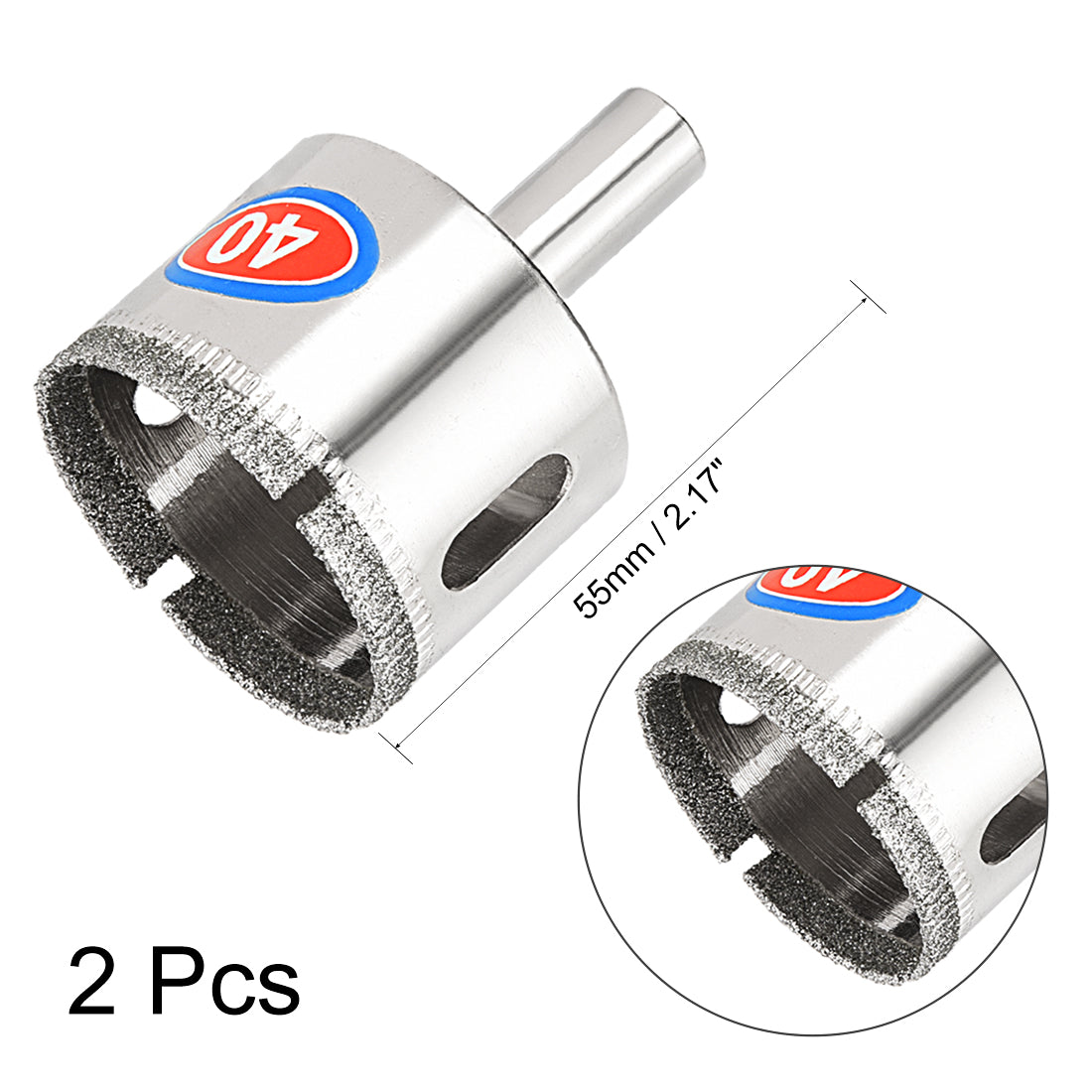 uxcell Uxcell Diamond Drill Bit Hole Saw for Tile Glass Marble Granite Fiberglass Ceramic Tool