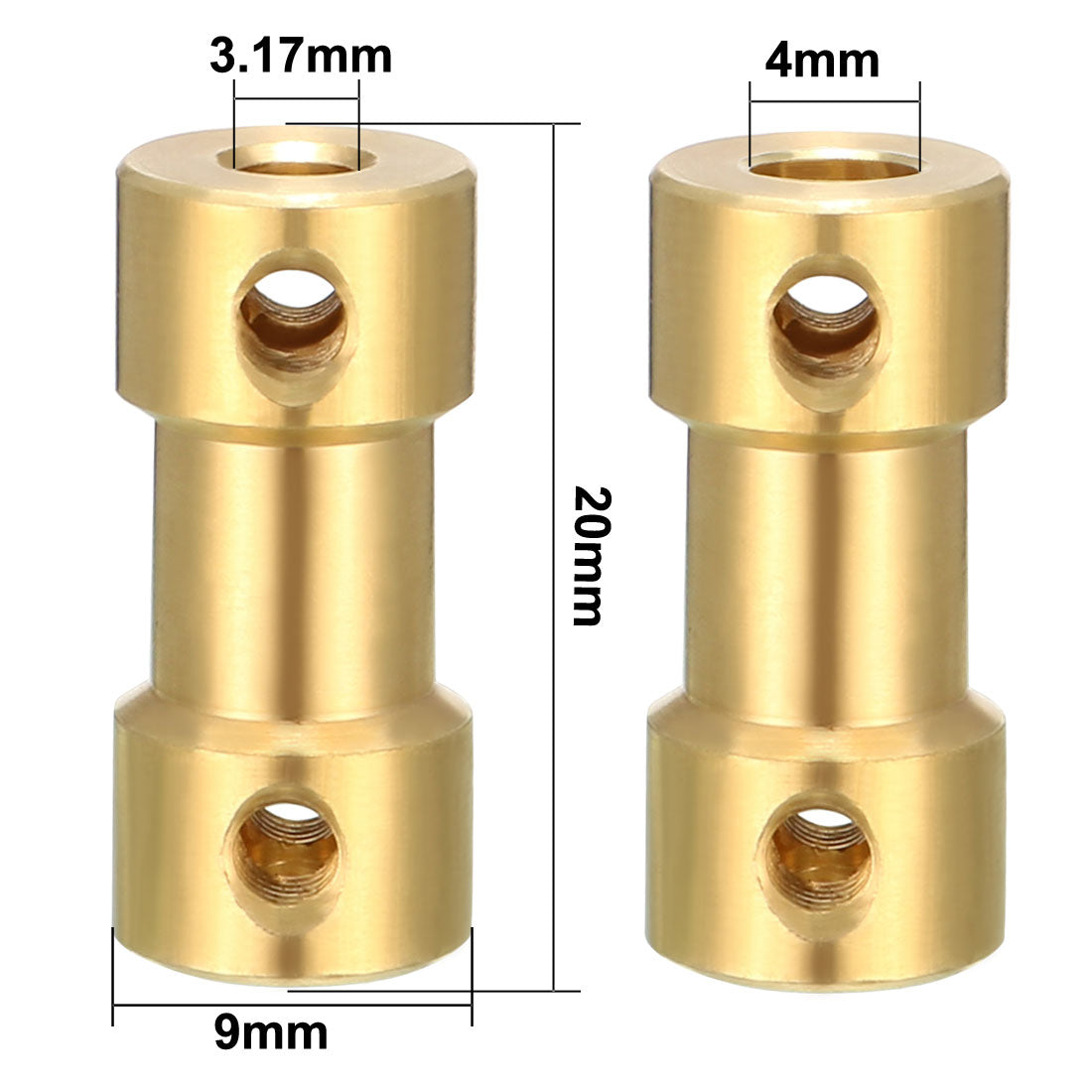 uxcell Uxcell Wellenkupplung 3,17 mm x 4 mm Steckeradapter mit Schrauben für RC Flugzeug Bootsmotor L20XD9