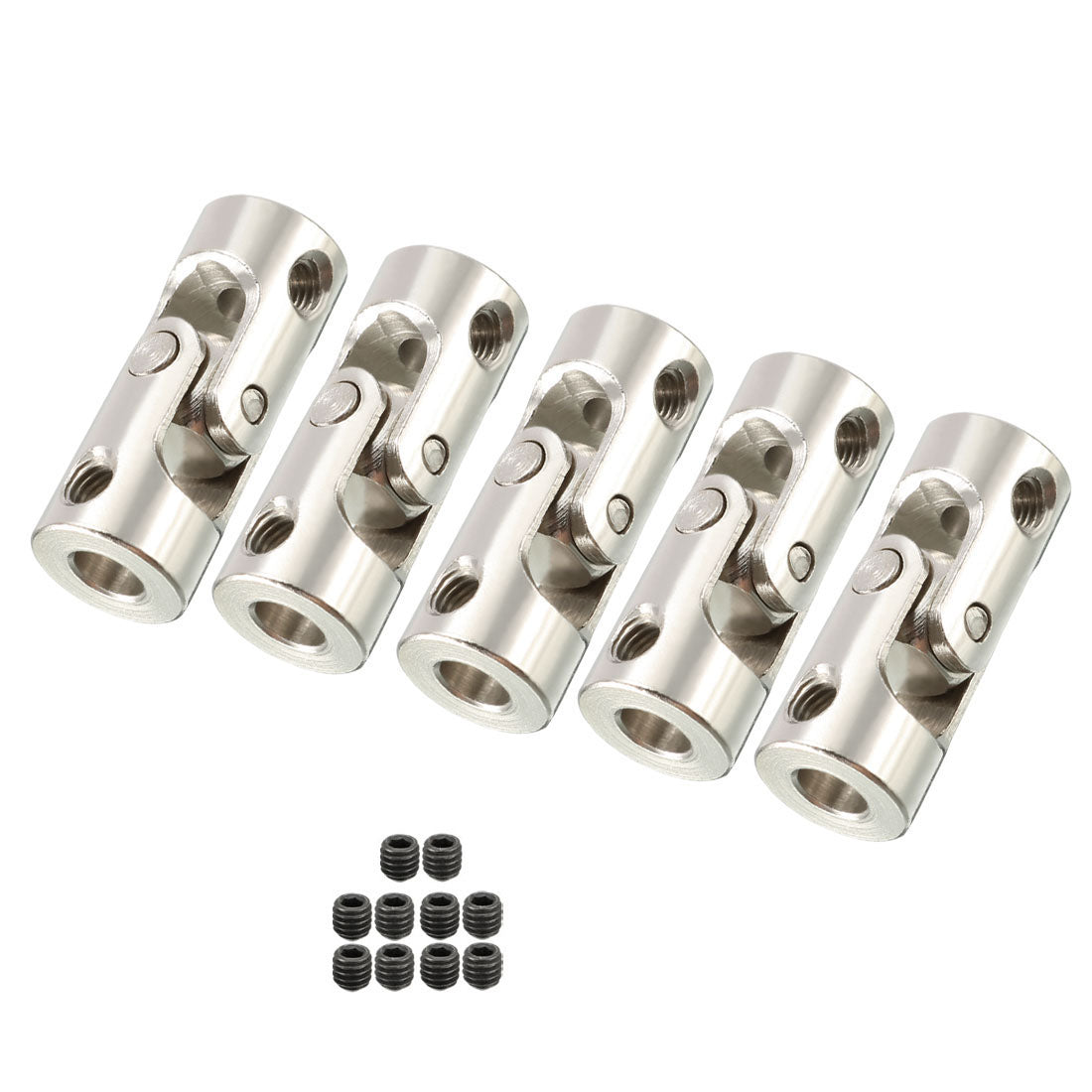 uxcell Uxcell 5pcs 3mm to 4mm Inner Dia Rotatable Universal Steering Shaft U Joint Coupler L23XD9