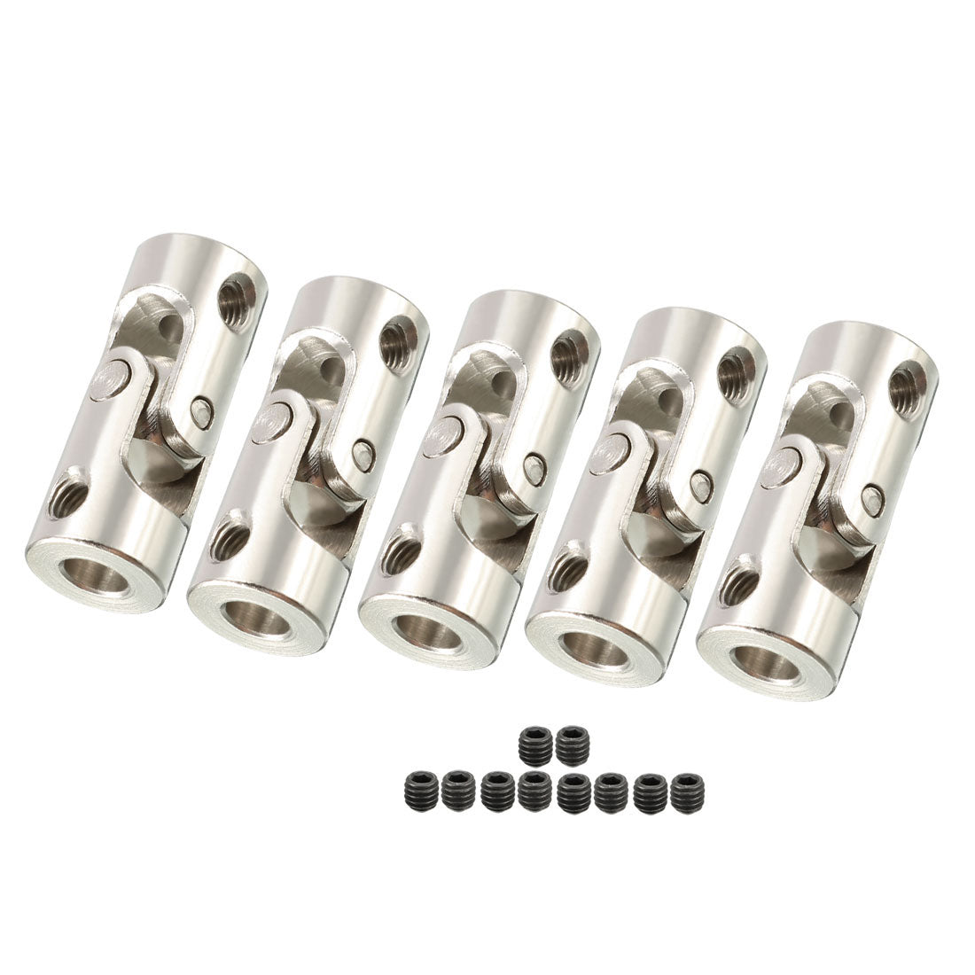 uxcell Uxcell 5pcs 3.175mm to 4mm Inner Dia Rotatable Universal Steering Shaft U Joint Coupler L23XD9