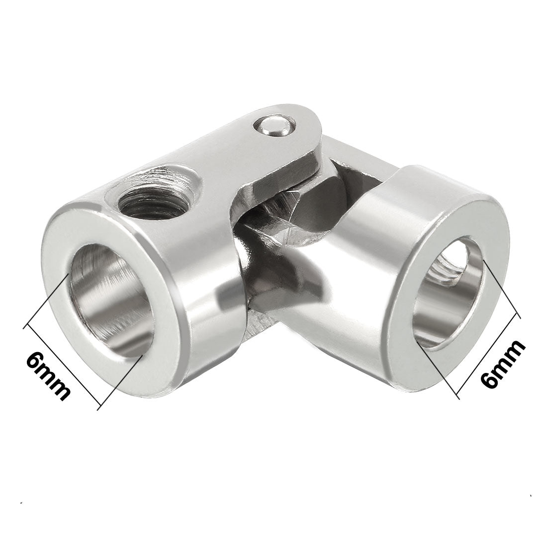 uxcell Uxcell 6mm to 6mm Inner Dia Rotatable Universal Steering Shaft U Joint Coupler L23XD11