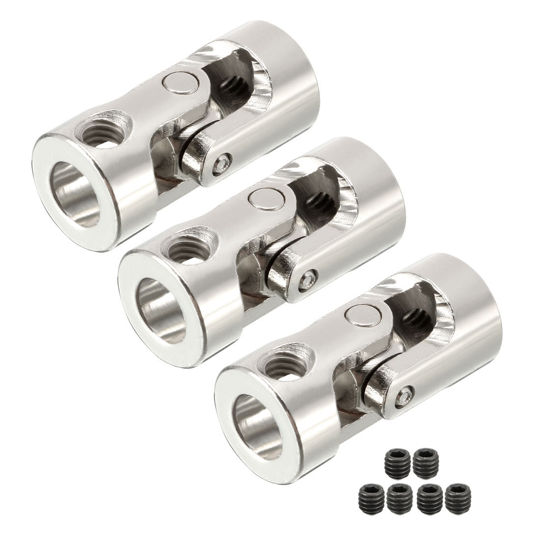 uxcell Uxcell 3pcs 6mm to 6mm Inner Dia Rotatable Universal Steering Shaft U Joint Coupler L23XD11