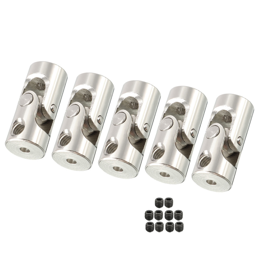 uxcell Uxcell 5PCS 2mm to 2mm Inner Dia Rotatable Universal Steering Shaft U Joint Coupler L18XD8