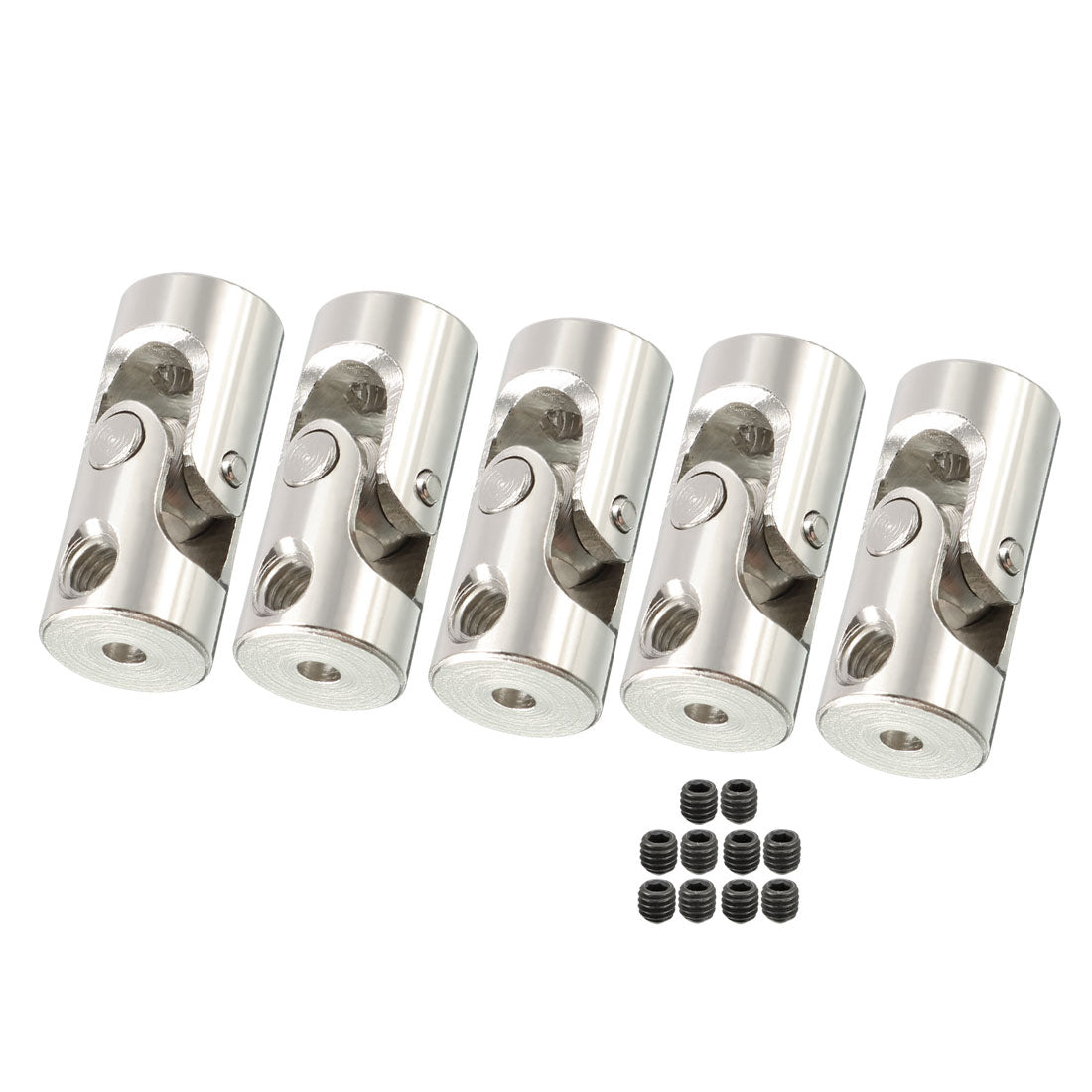 uxcell Uxcell 5pcs 2mm to 2.3mm Inner Dia Rotatable Universal Steering Shaft U Joint Coupler L18XD8