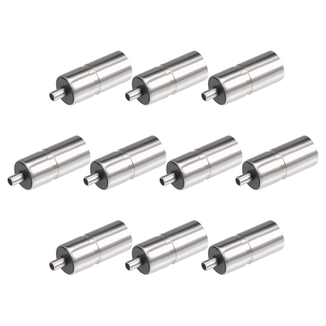 uxcell Uxcell 10Pcs DC Female Connector 4.0mm x 1.7mm Power Cable Jack Adapter Silver Tone