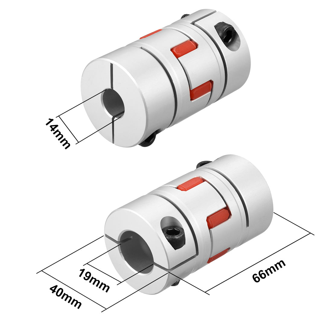 uxcell Uxcell Shaft Coupling  Flexible Coupler Joints for Servo Stepped Motor