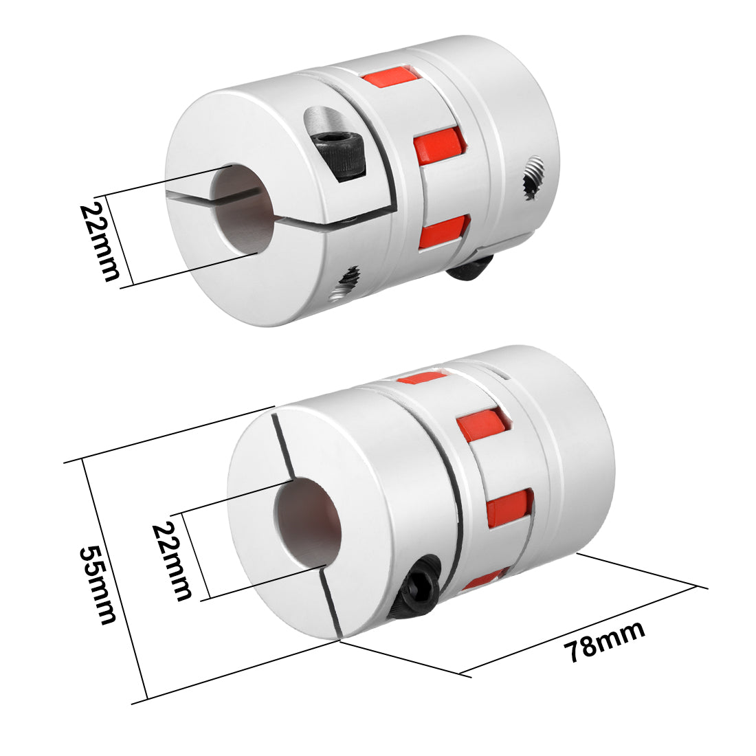 uxcell Uxcell Shaft Coupling  Flexible Coupler Joints for Servo Stepped Motor