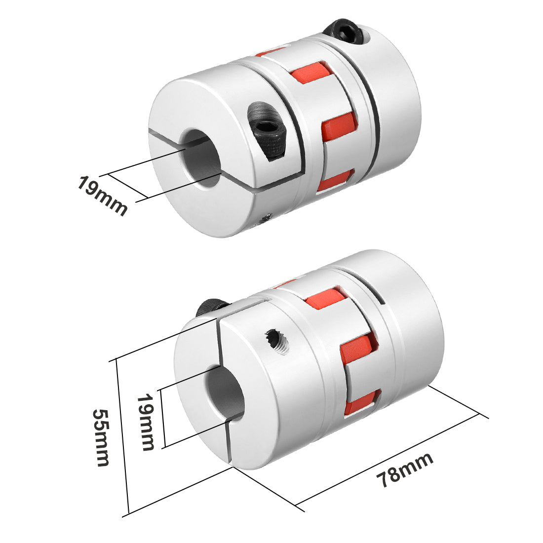 uxcell Uxcell Shaft Coupling  Flexible Coupler Joints for Servo Stepped Motor