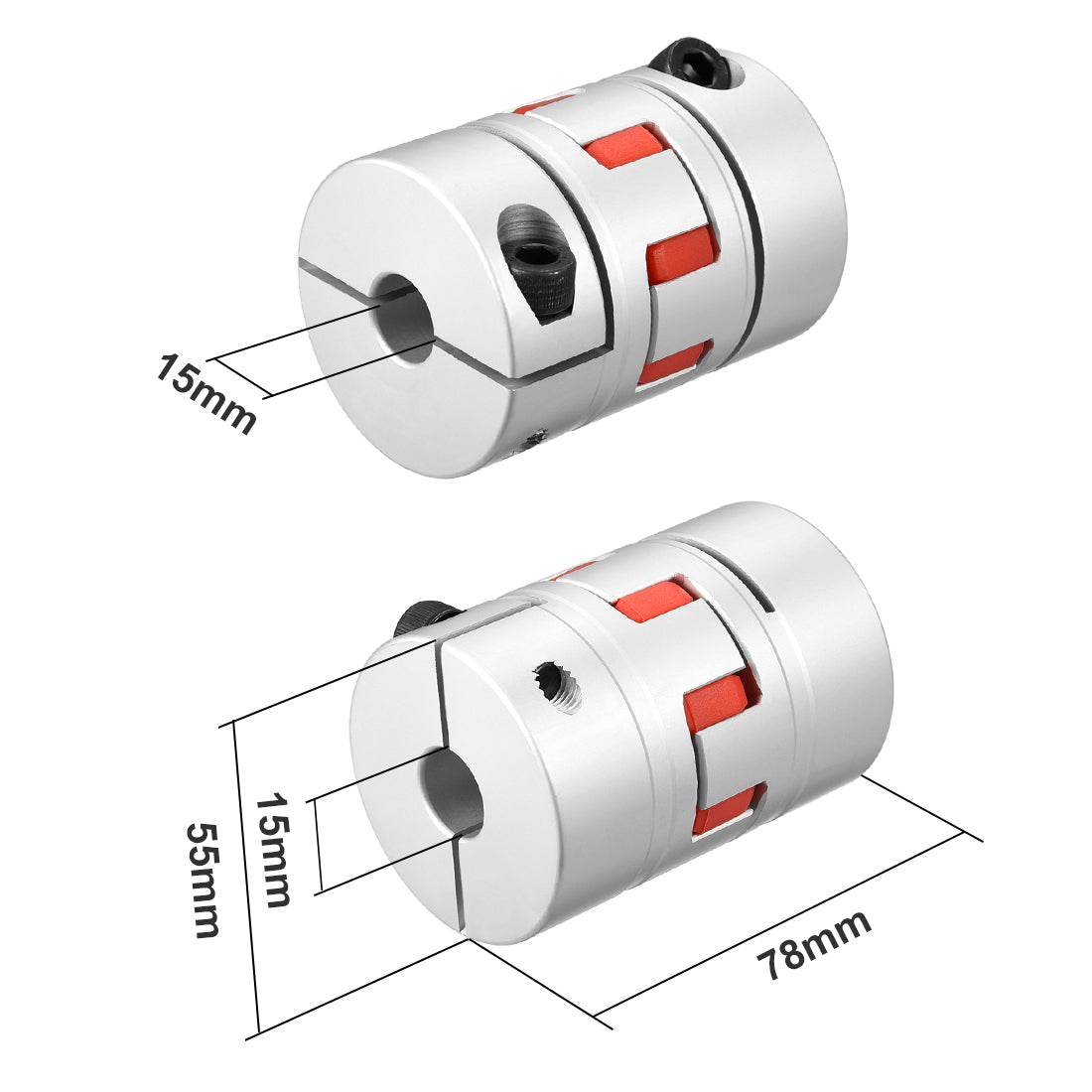 uxcell Uxcell Shaft Coupling  Flexible Coupler Joints for Servo Stepped Motor