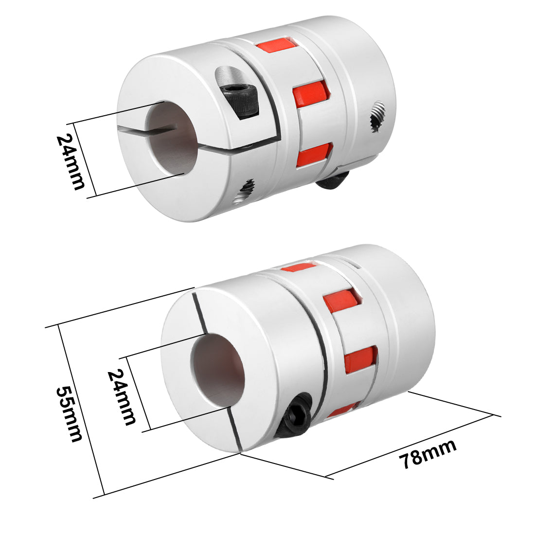 uxcell Uxcell Shaft Coupling  Flexible Coupler Joints for Servo Stepped Motor