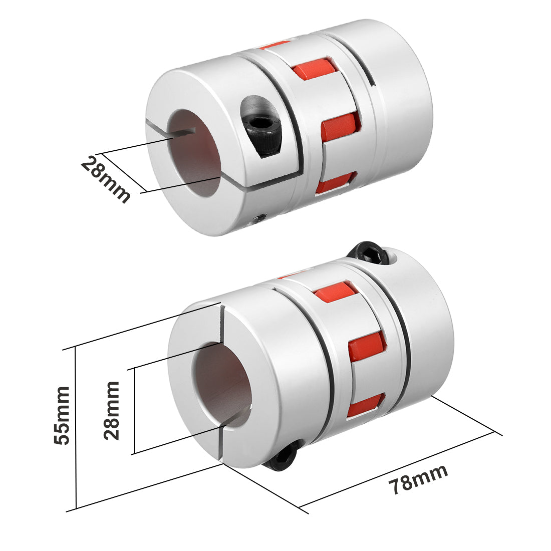 uxcell Uxcell Shaft Coupling  Flexible Coupler Joints for Servo Stepped Motor